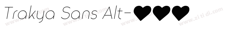 Trakya Sans Alt字体转换